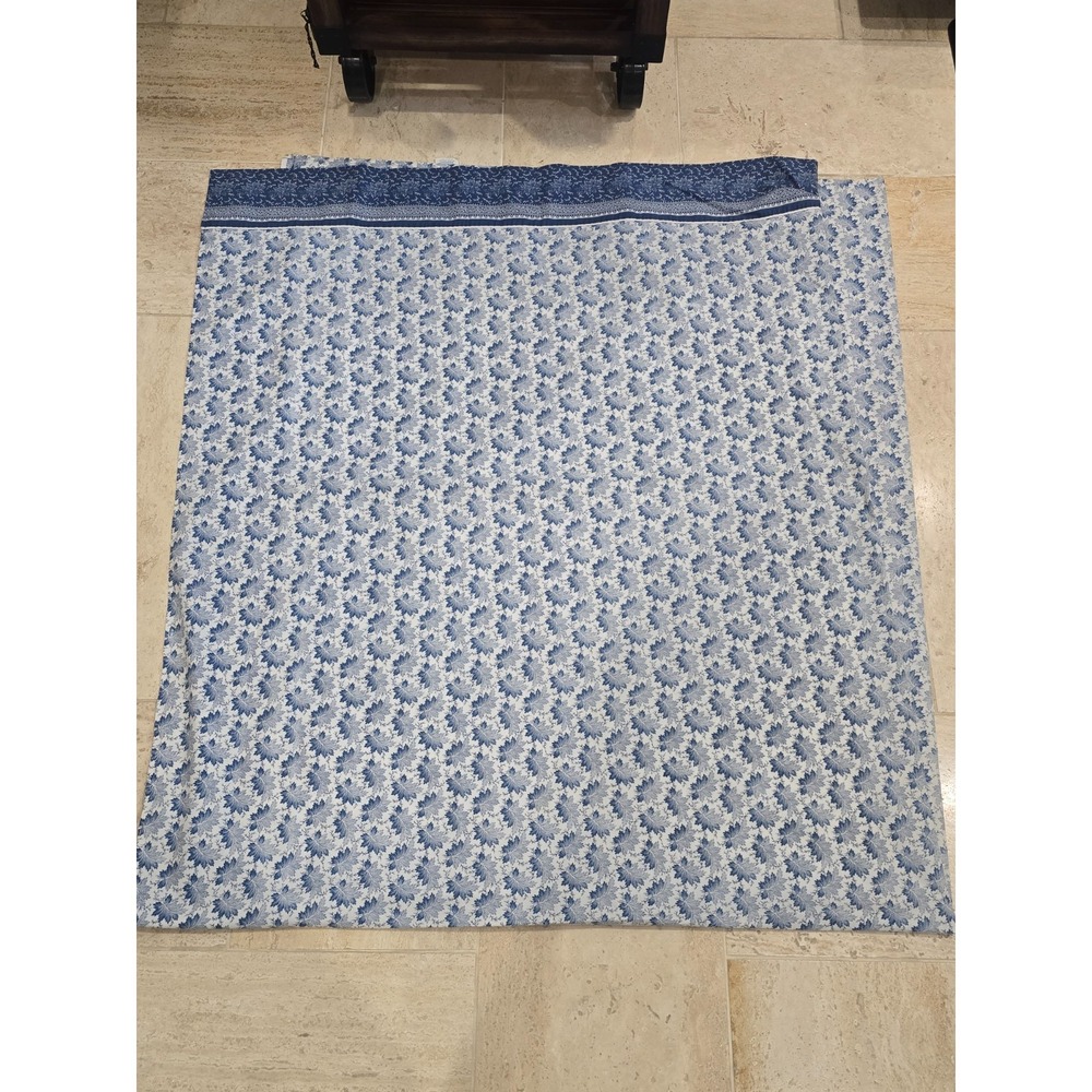 Vintage Springmade 80's Double Bed Size Floral Flat Fitted Sheet Set Blue 54x76